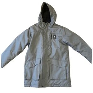 Spyder Insulated‎ Hood Parka Jacket Size Large Gray